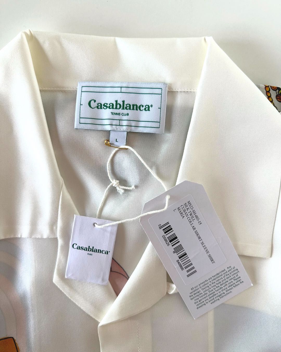 2023 Casablanca Paris "Maria" silk shirt jedwab Made in Italy versace
