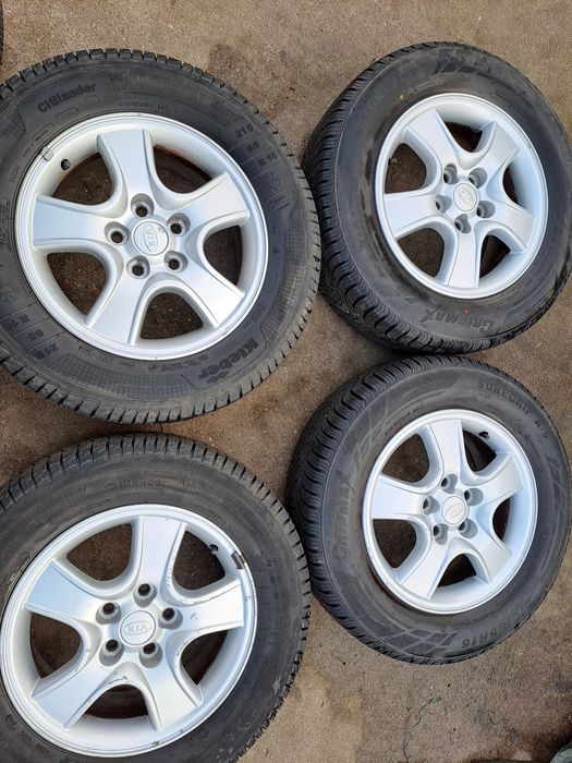 4szt Felgi Aluminiowe Kia 5x114,3 16cali Plus Opony Całoroczne