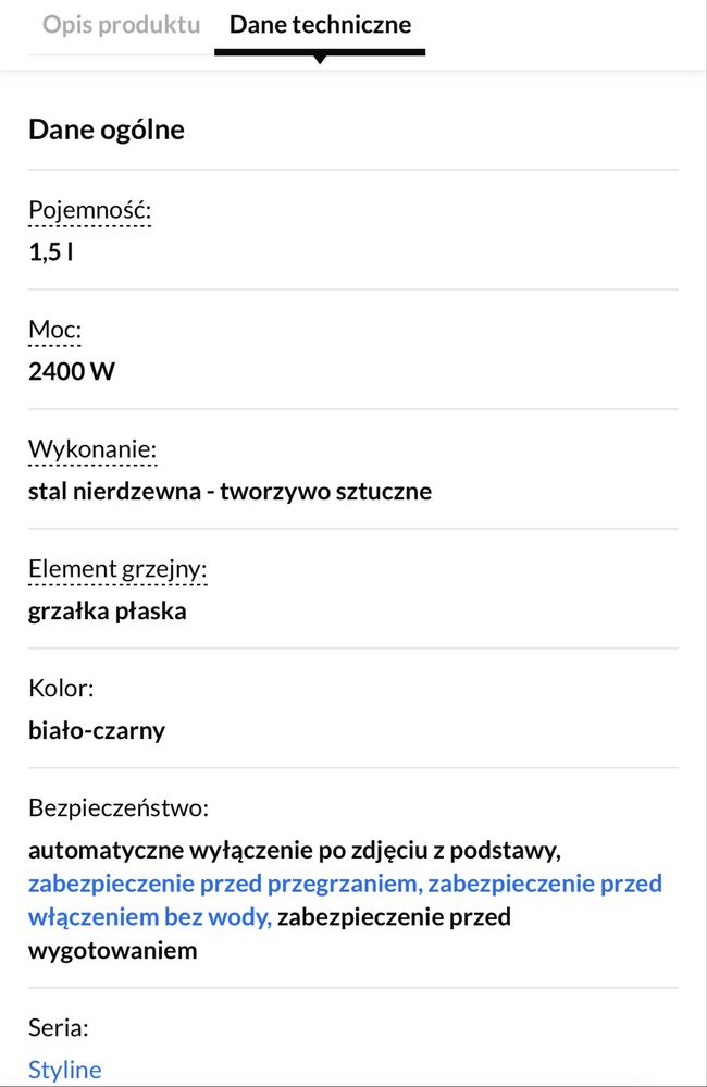 Czajnik Bosh Styline