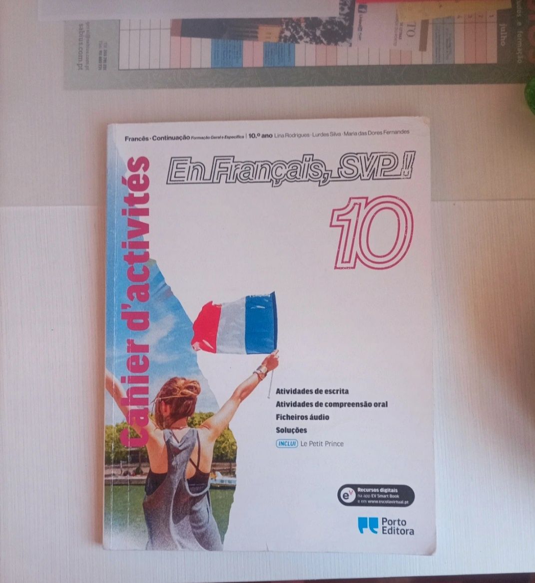 Caderno de atividades de Francês "Em Français, SVP!" 10° ano