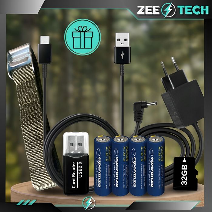 Fotopułapka Kamera Myśliwska Leśna IR PL Menu IP65 Karta 32Gb+Baterie