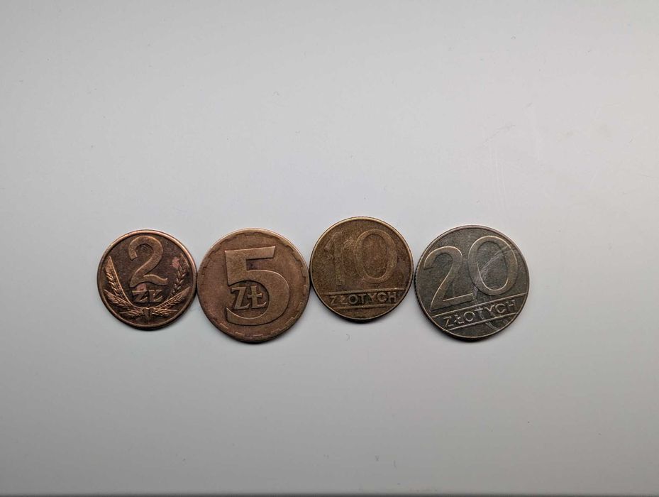 Zestaw 4 monet 2,5,10 i 20zł