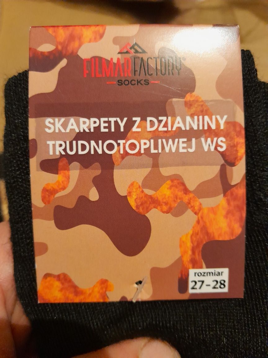 Skarpety specjalne trudnotopliwe, wojsk specjalnych roz. 27-28