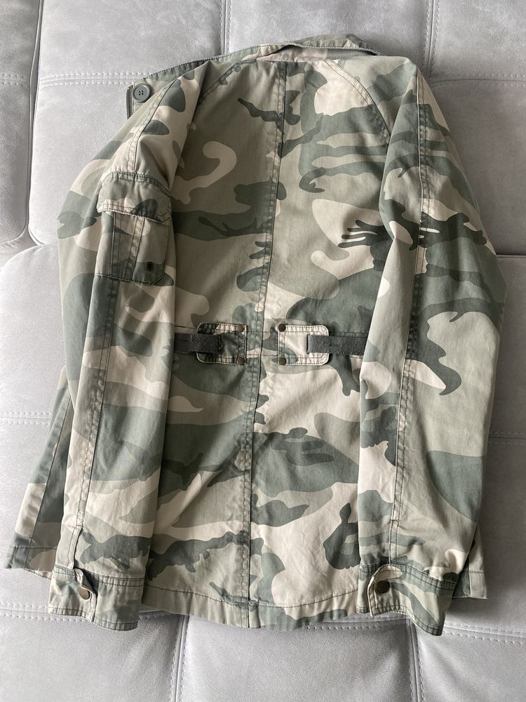 Куртка демисезонная стилизованная под милитари цвет хаки
