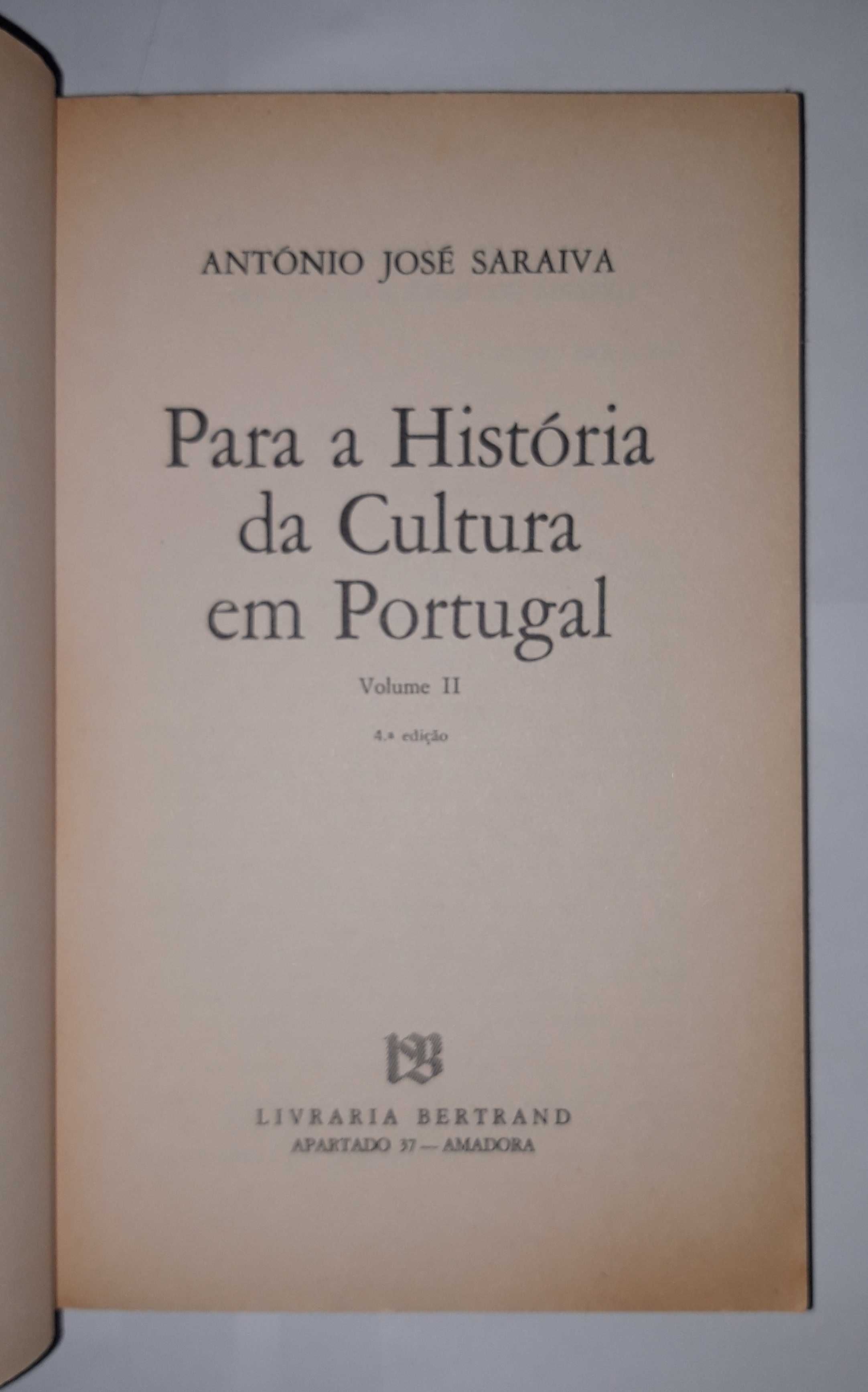 Livro Ref Par1  - A. J. Saraiva - Para a Historia Cultura em Portugal