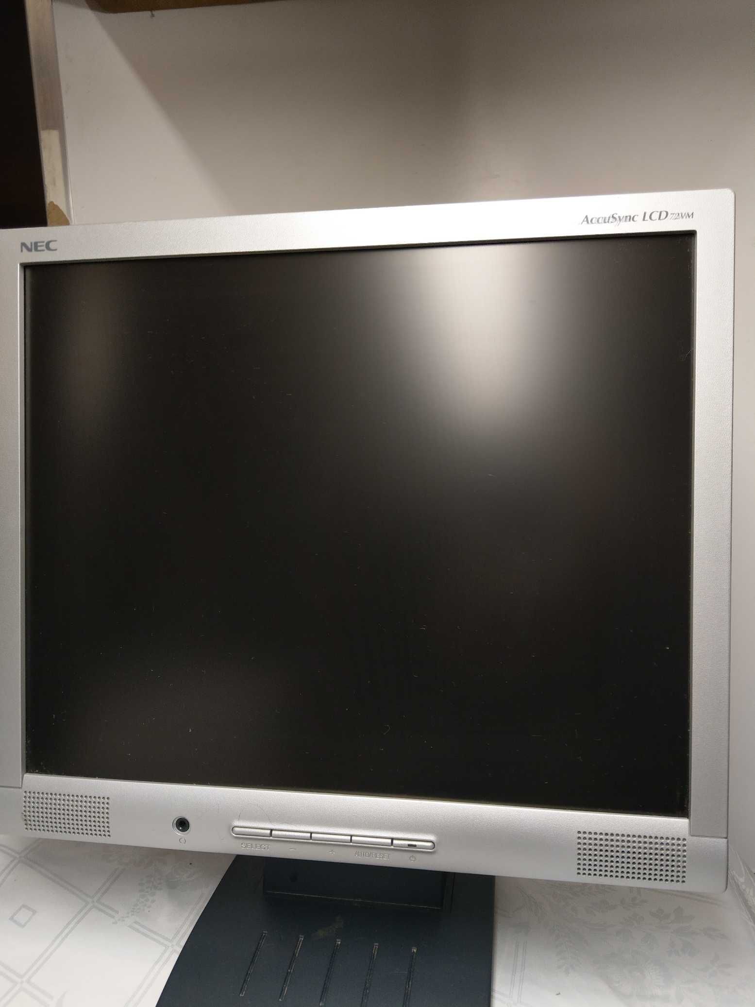 Monitor 17" NEC AccuSync LCD72VM z wbud. głośnikami - 100% sprawny!
