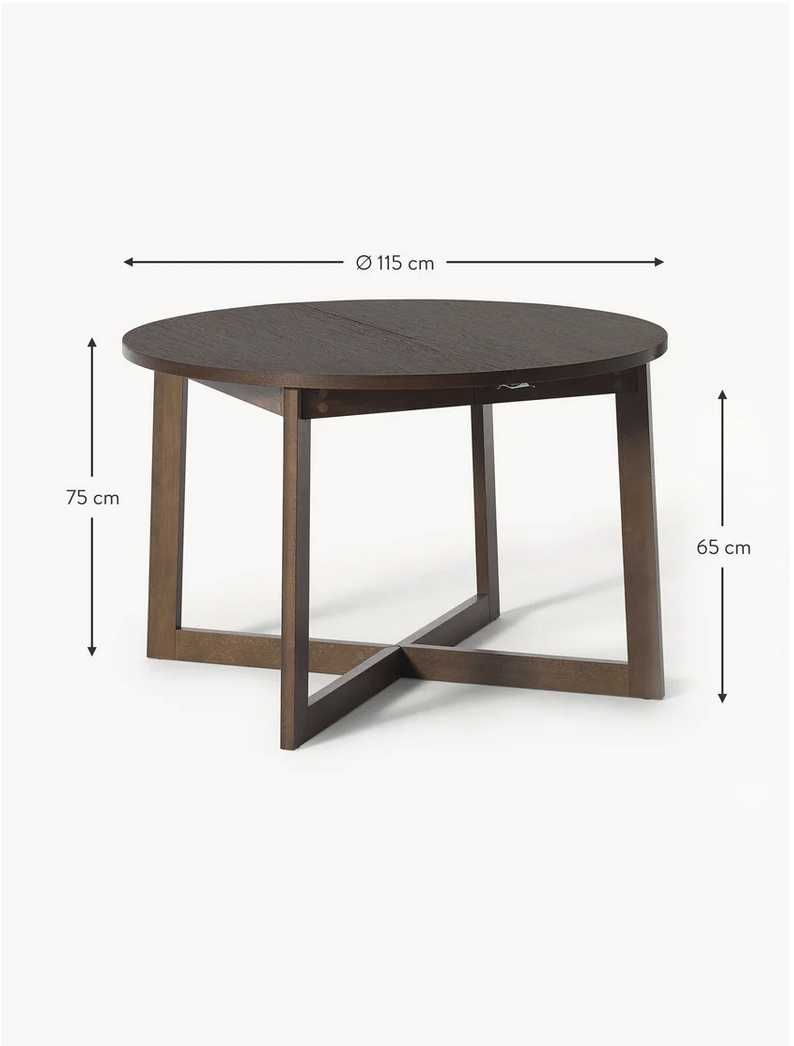 Stół do jadalni Bennet, rozkładany 115cm (Westwing)