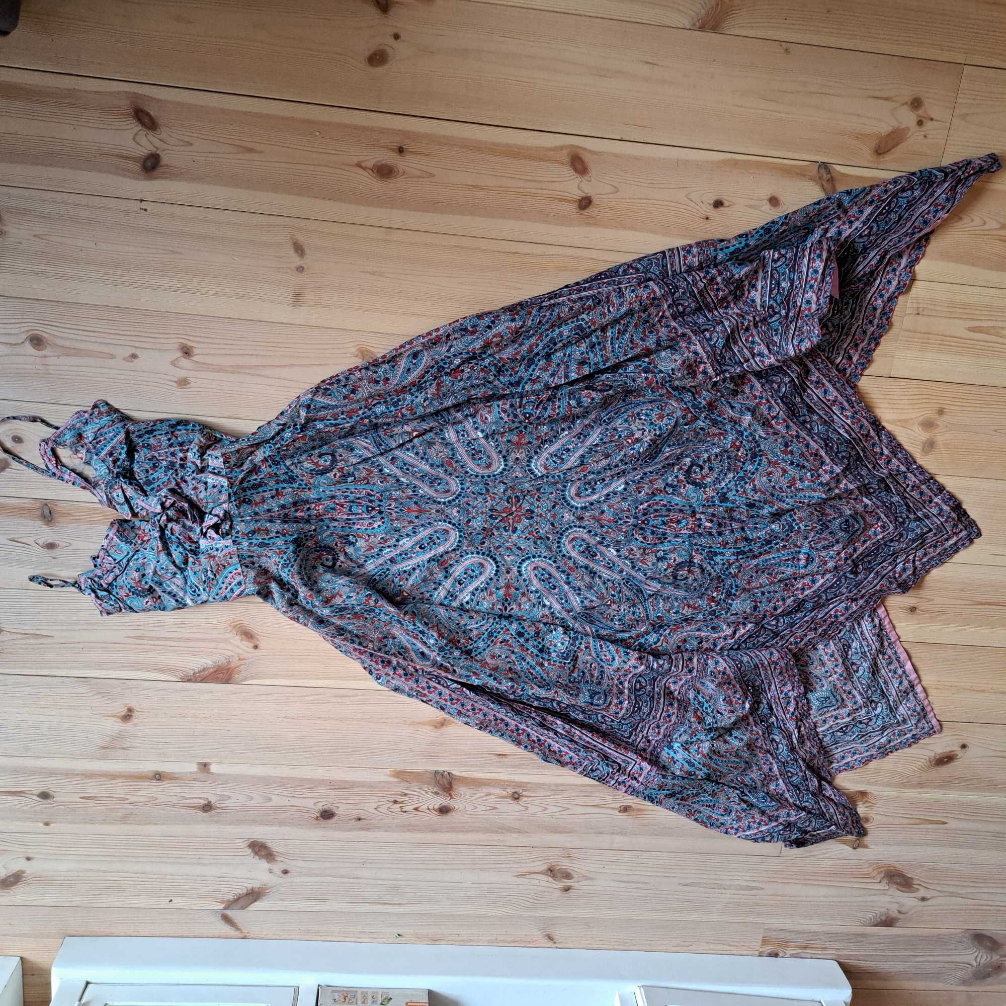 8  34 xs WAREHOUSE max boho etno UK piękna sukienka