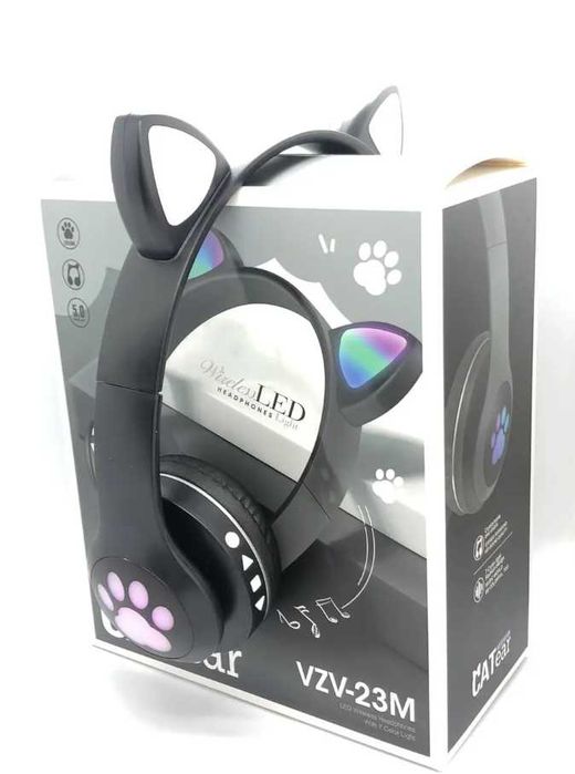Дитячі Бездротові навушники вушка LED Bluetooth VZV-23M Наушники ушки