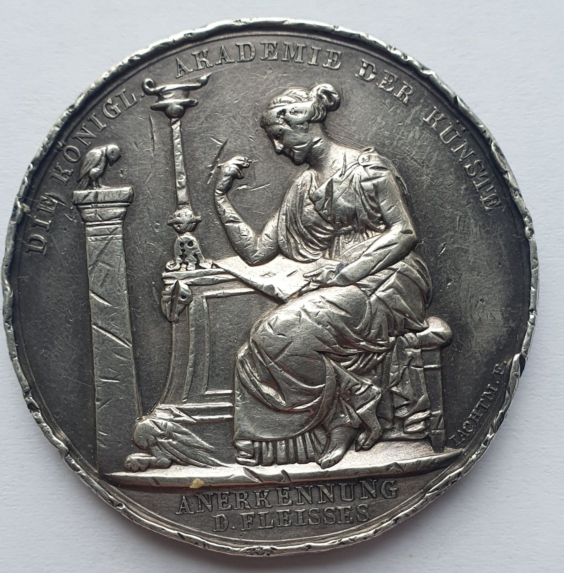 Старинна Срібна Настільна медаль FRIEDRICH WILHELM IV  Вага 50.7 гр