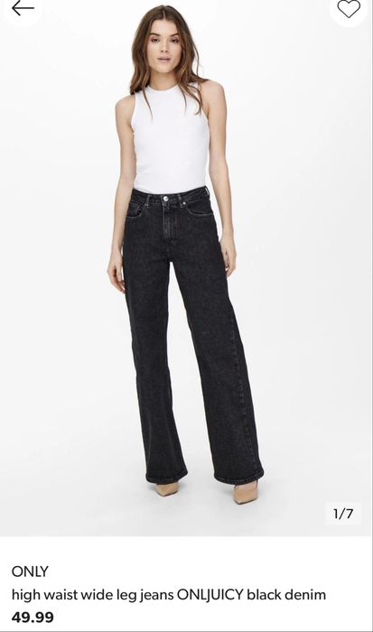 Чорні прямі джинси бренду ONLY