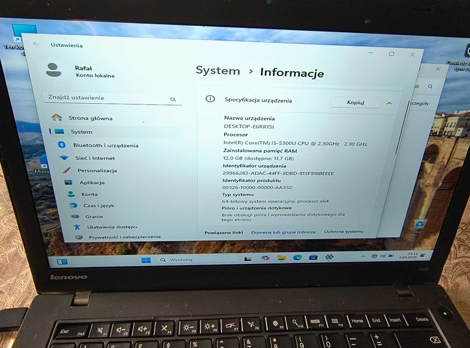 Płyta główna Lenovo ThinkPad T450 i5-4300U AIVLO NM-A251 12GB RAM! OK!
