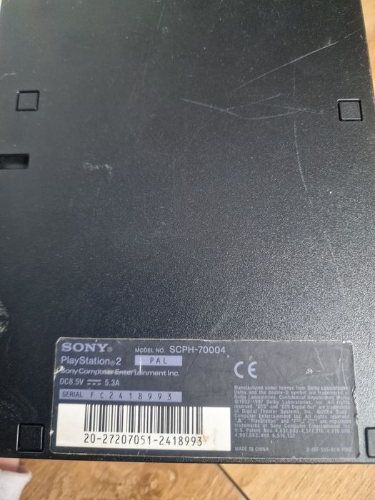 Konsola PlayStation 2 + TV TCL 24" + Gratisy-> 4 pady,  11 gier