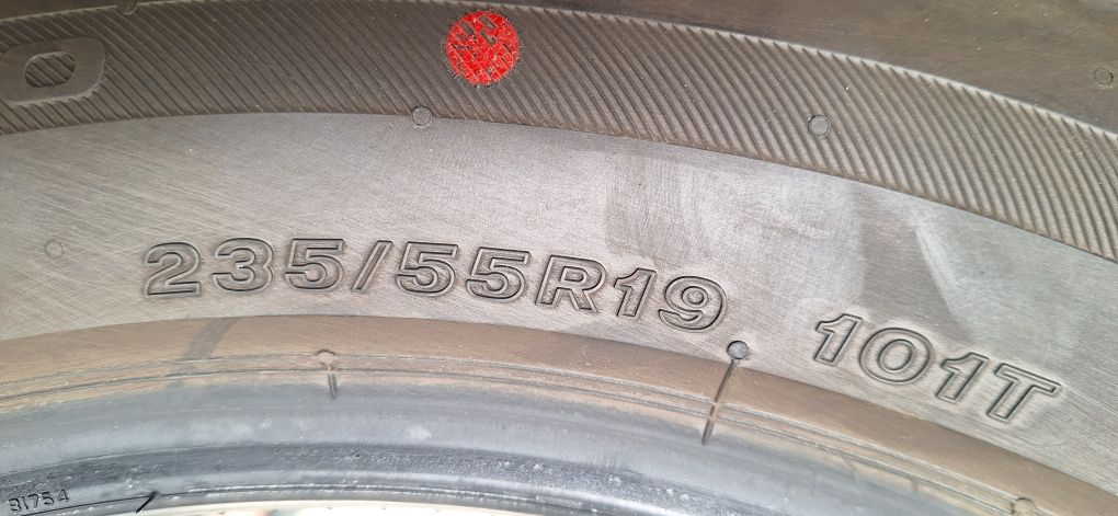 235/55R19 BRIDGESTONE 2шт шины летние 2021год