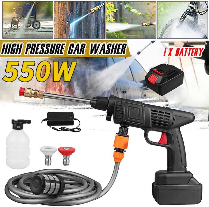 Bezprzewodowa Myjka ciśnieniowa 1x akumulator Mulcort 50PSI 1500mAh