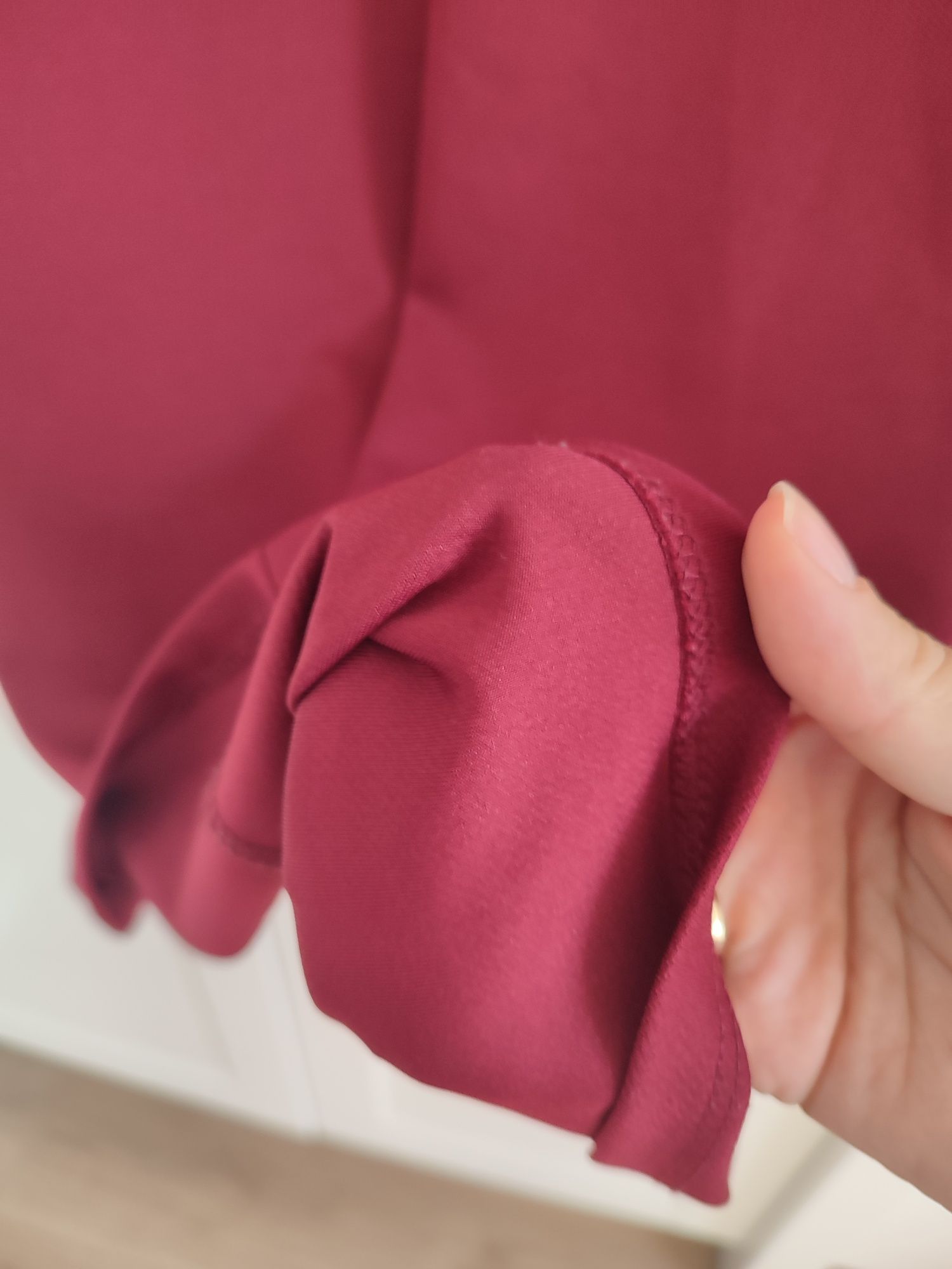 Sukienka Zara 36 S bordowa trapezowa elegancka