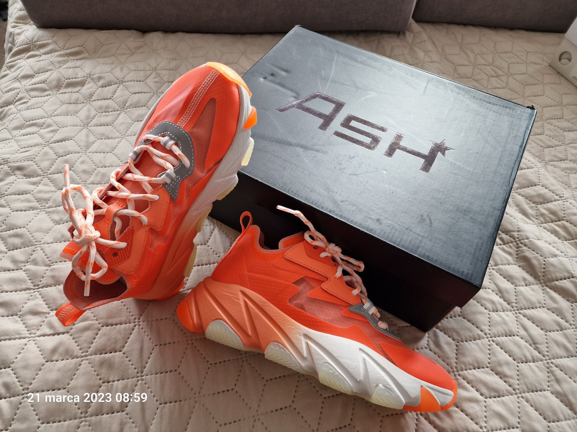 Sneakersy Ash Eclipse 37/38 koturna neon orange