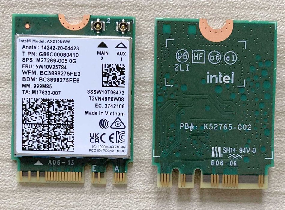 Модуль Wi-Fi Intel 9260 AC AX200 AX210 WiFi Антенны MHF4