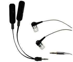 De Luxe Audio Splitter & Metal Earphones Logic3 IPU052