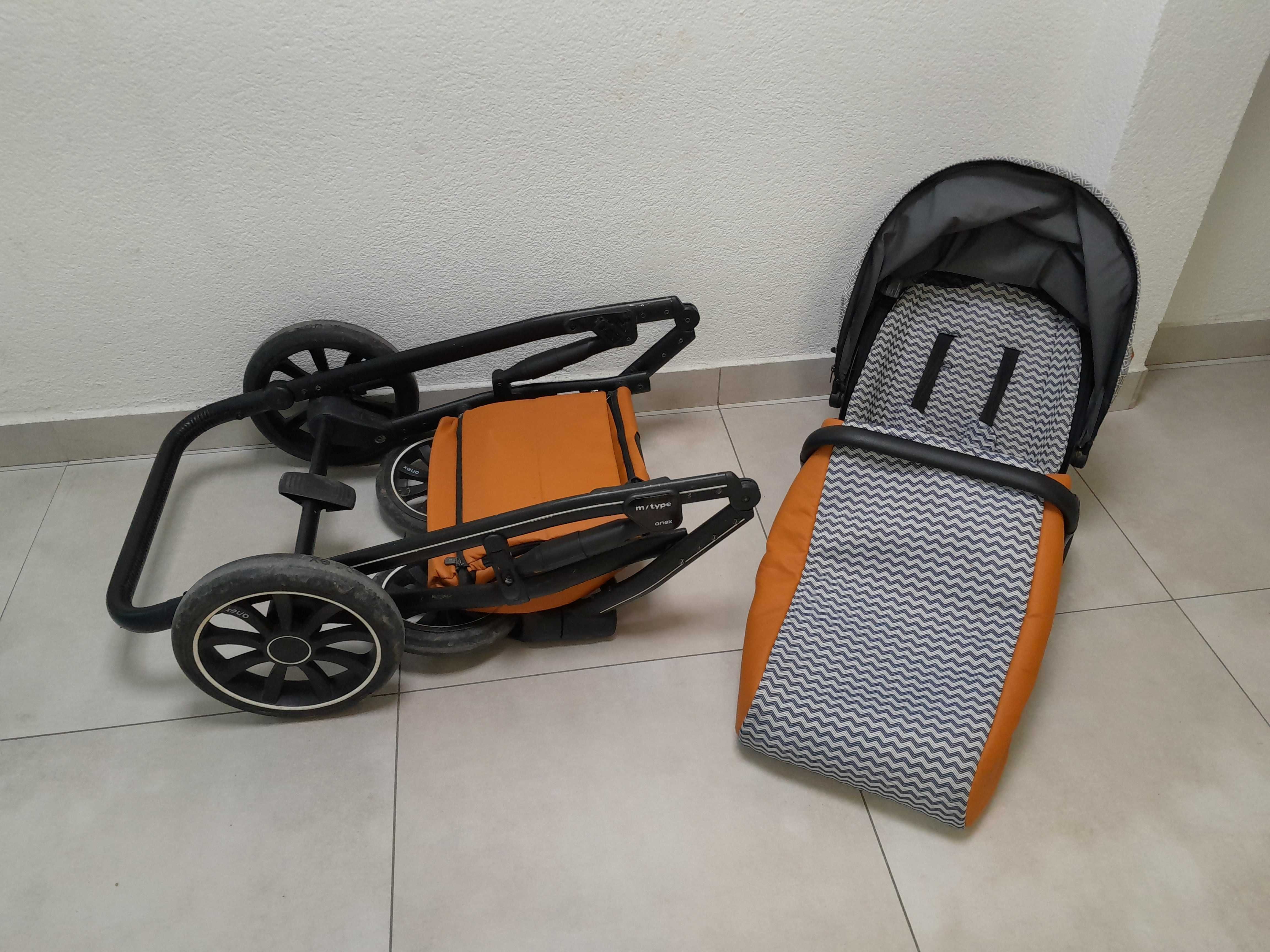 Wózek dziecięcy Anex M-Type spacerówka, gondola + akcesoria