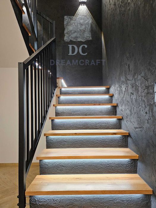 Balustrada nowoczesna LOFT industrial nieregularna malowana proszkowo