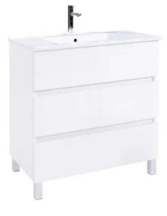 móvel com 3 gavetas 80cm sen lavatorio e com torneira