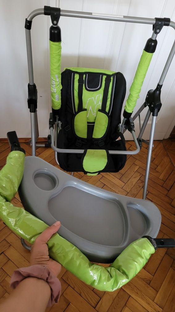 Huśtawka N1 Adbor + tacka - krzesełko do karmienia 4w1