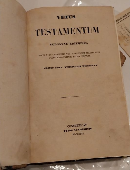 Vetus Testamentun, de 1856, encadernado