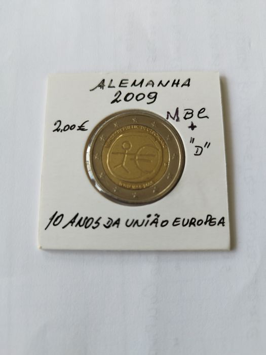 Moeda Alemã 2,00, 10 Anos da União Europeia