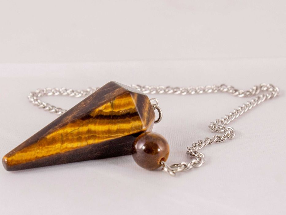 Piękne Wahadełko Wahadło Radiestezyjne Tygrysie Oko Amulet Sukcesy