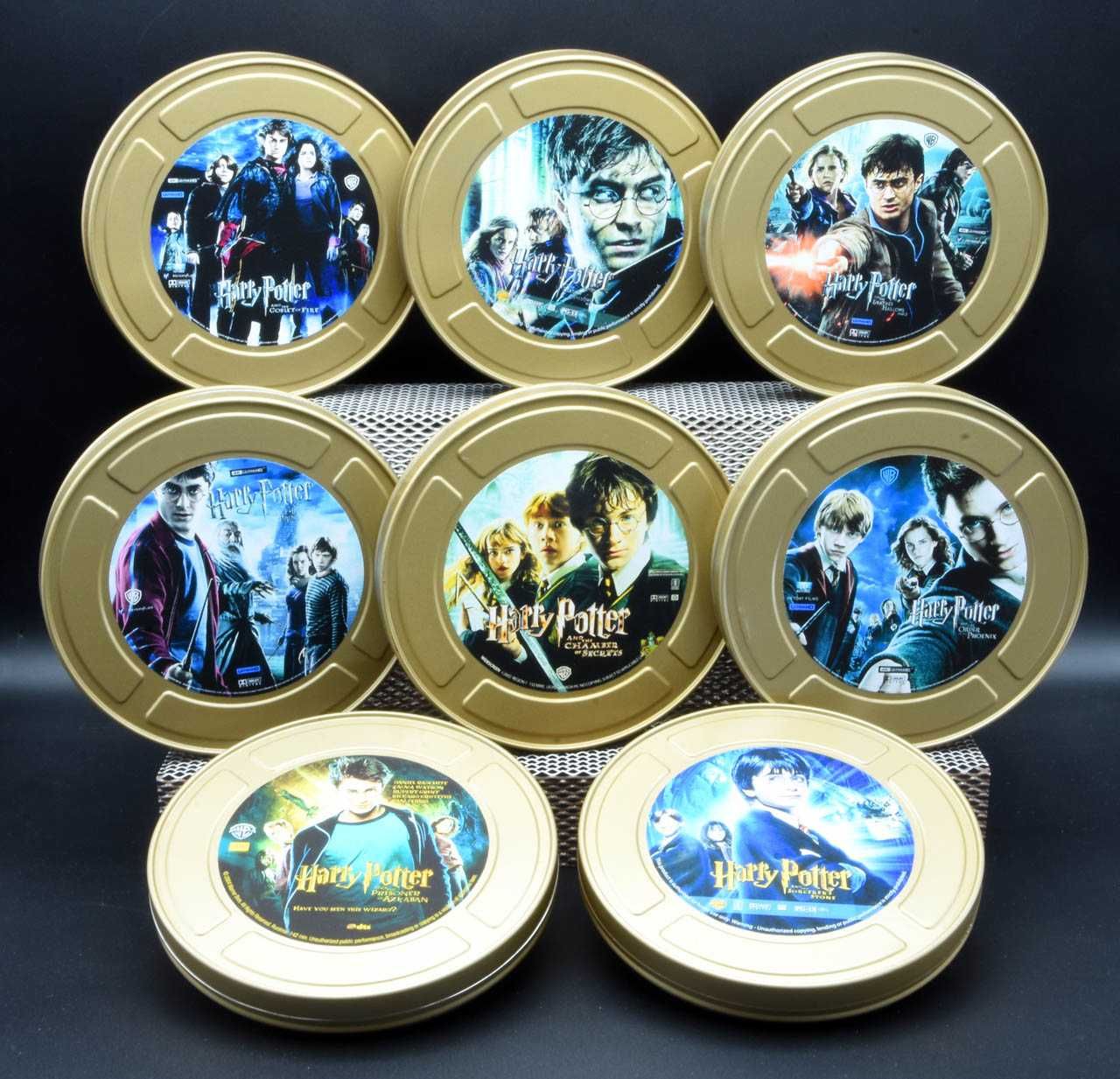 HARRY POTTER Colecção completa 8 filmes da saga em latas promocionais