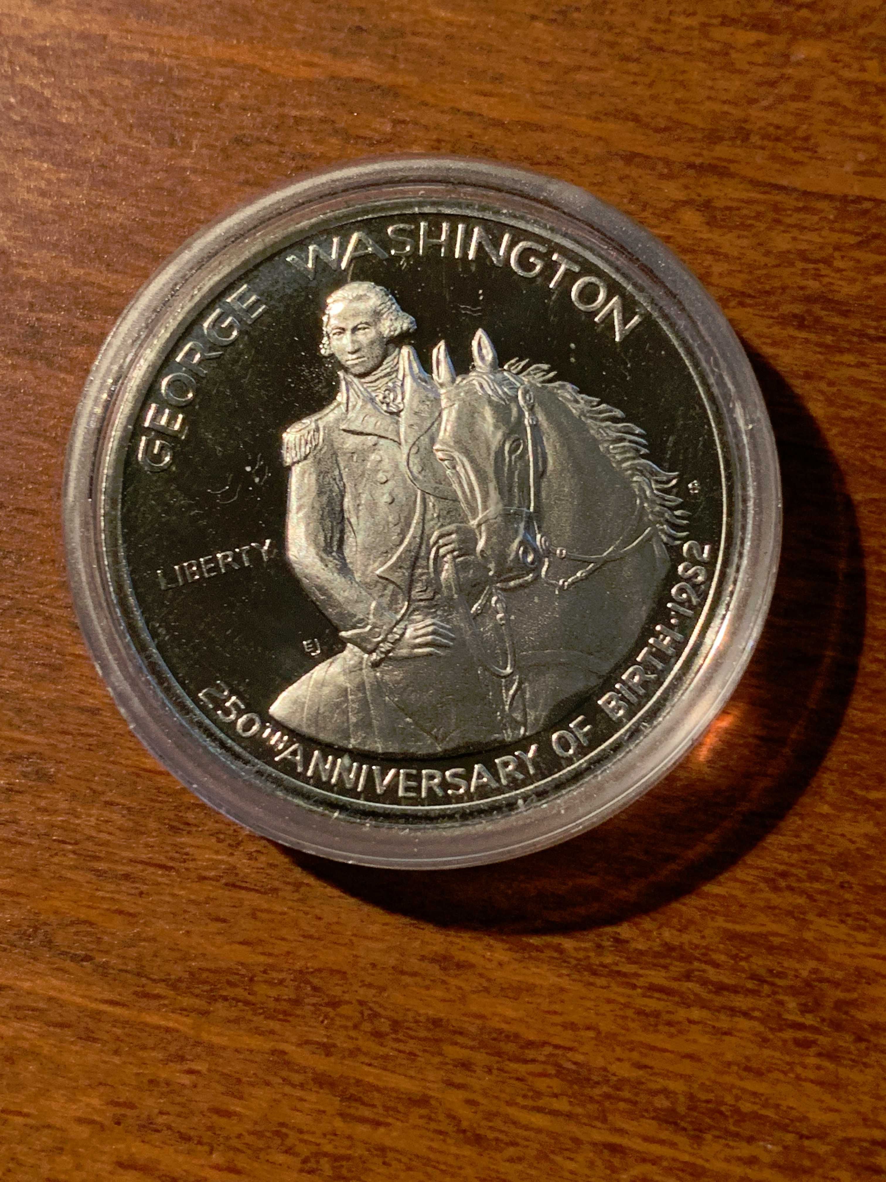 moneta srebrna half dolar- George Washington