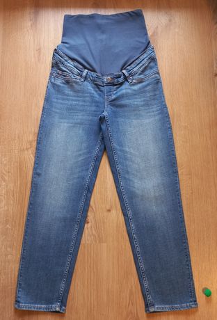 Spodnie ciążowe jeansy jeansowe H&M XS 34 Mama straight 160 64A