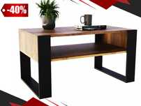 STOLIK KAWOWY Stół Ława Loft Retro Dąb (Kolory) + Gratis