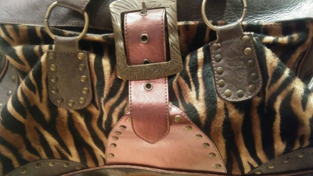 Torebka skórzana Laura Biagini Jeans vintage boho elementy skóry pante