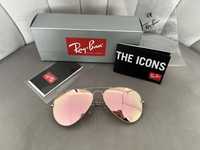 Ray Ban RB3025 aviator 019/Z2 pink mirror różowe lustrzanki