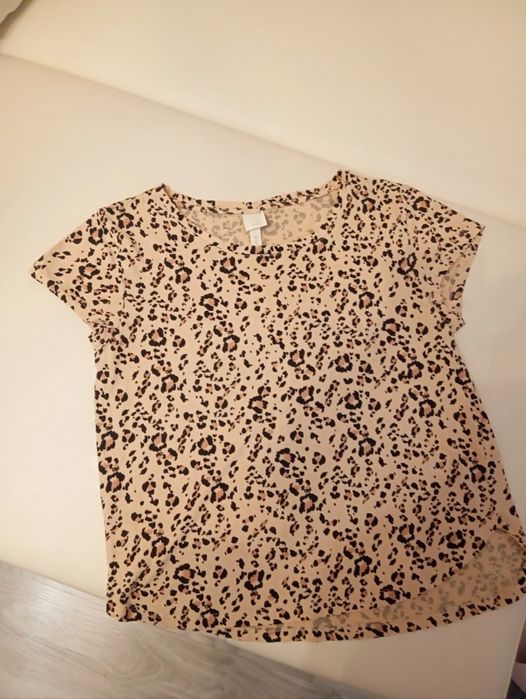 Koszulka w panterkę H&M rozmiar S