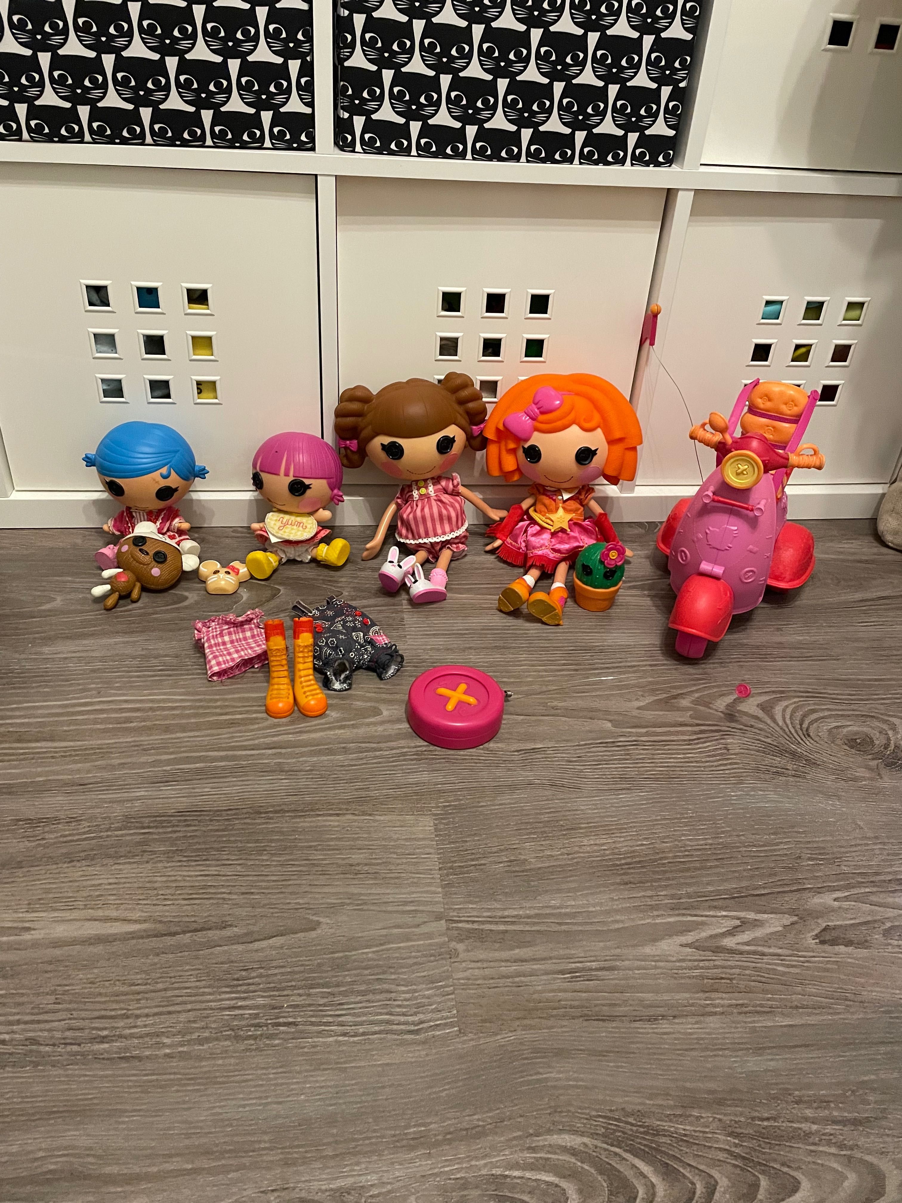 Lalaloopsy zestaw Duże lalki małe plus skuter