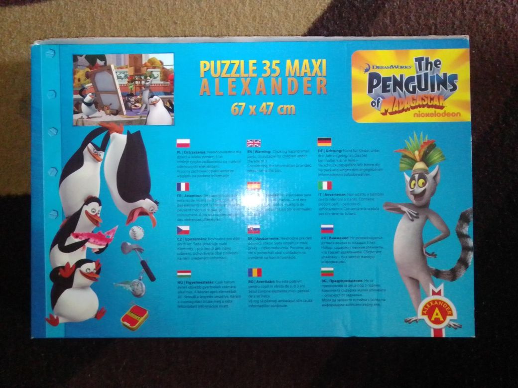 Puzzle Maxi pingwiny z Madagaskaru