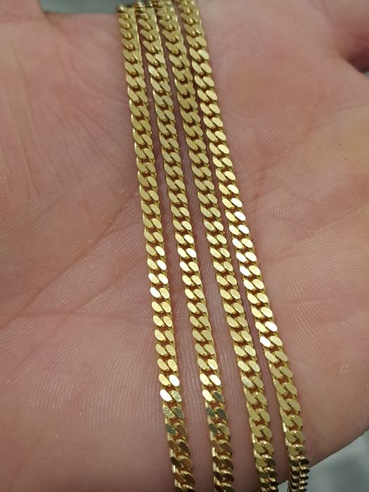 Piękny złoty łańcuszek Splot Pancerka Pr.333 80 cm Stan idealny