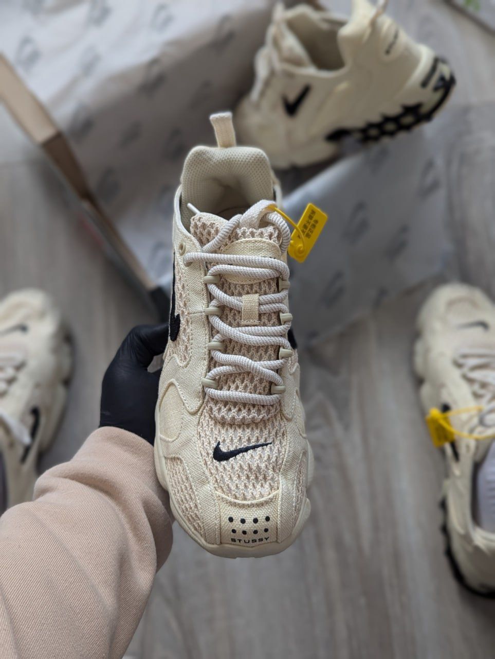 Чоловічі кросівки Nike Air Zoom Spiridon Cage 2 Stussy Fossil 41-45р
