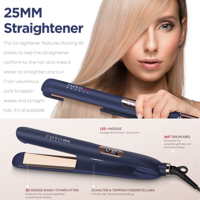 Професійний випрямляч та плойка для волосся PARWIN PRO BEAUTY 2-в-1