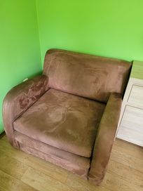 Fotel brązowy nie rozkłada sie