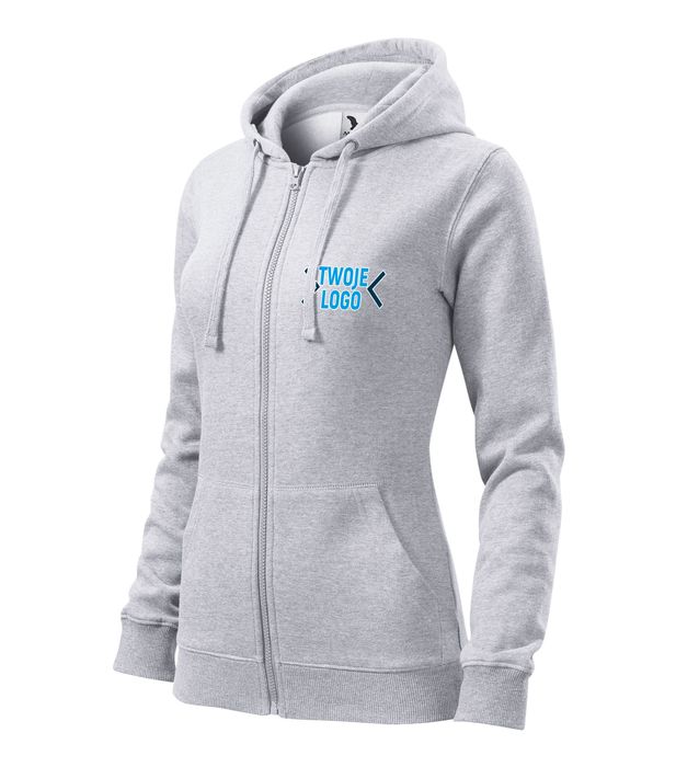 Bluza z własnym nadrukiem / logo Malfini Trendy Zipper damska