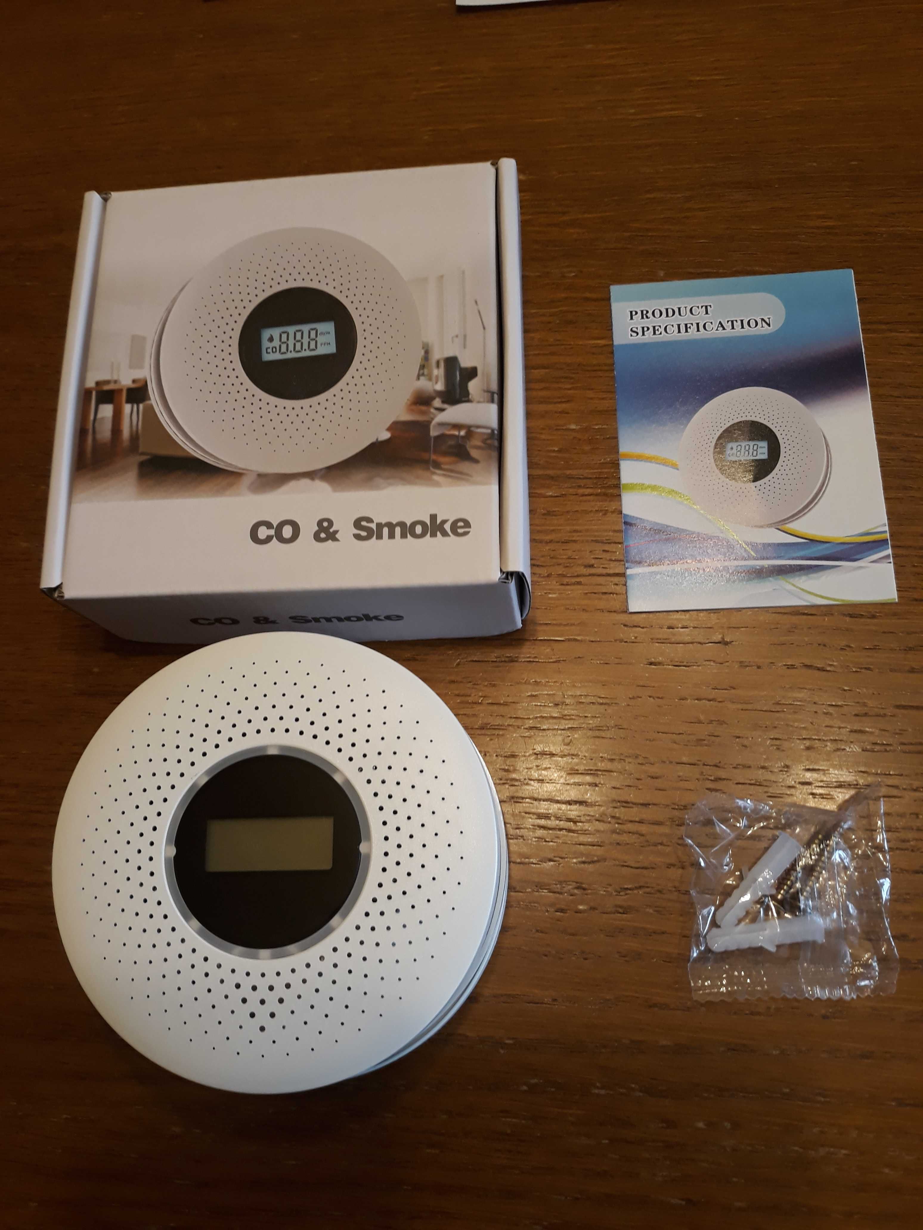 Czujnik Czadu Tlenku Węgla Dymu Detektor Sensor LCD Wykrywacz Alarm