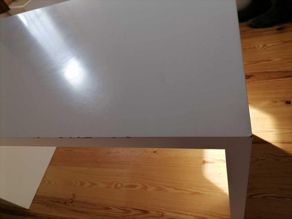 secretária branca em madeira maciça lacada