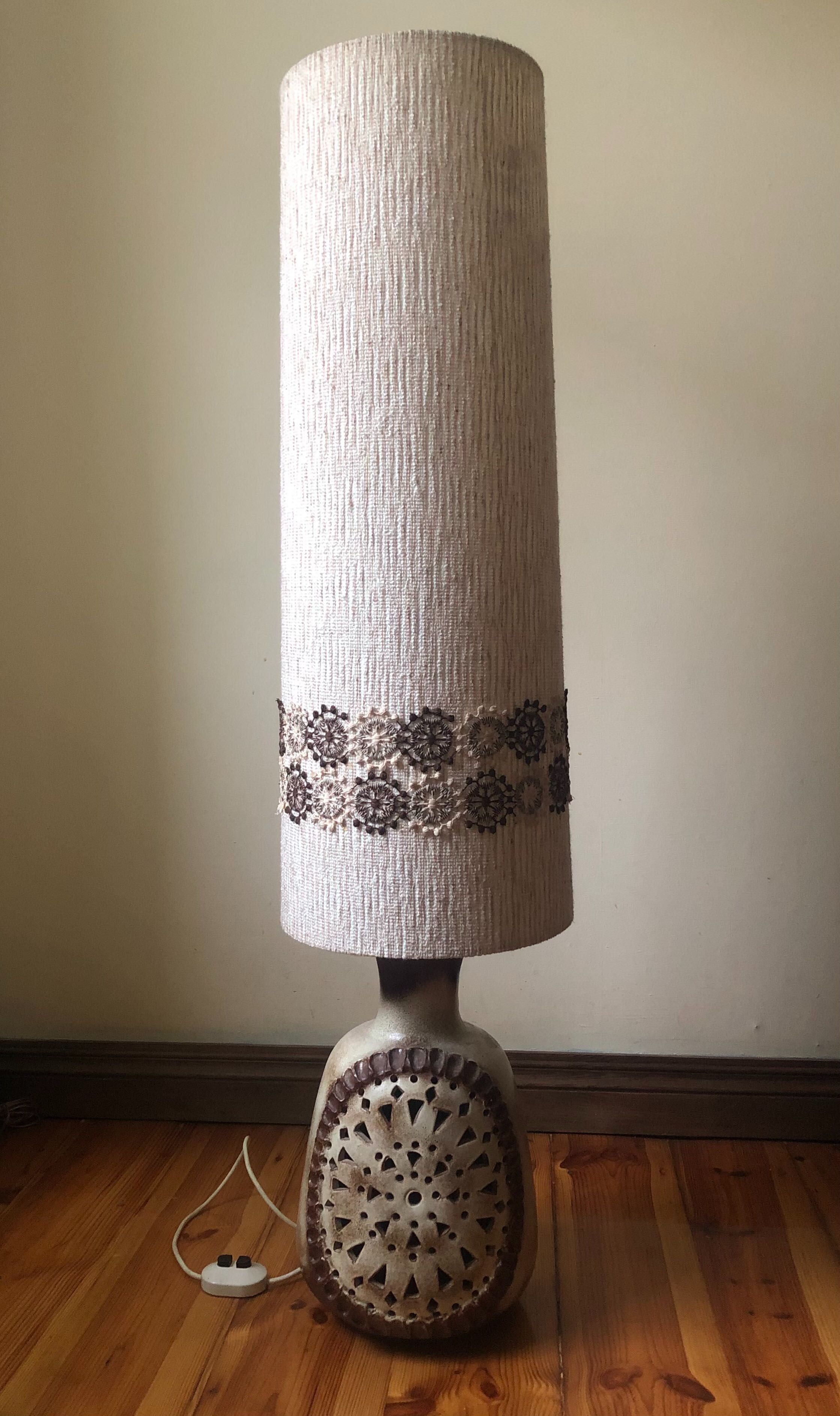 Lampa ceramiczna XXL,  EEA Leuchten, lata 60 Niemcy