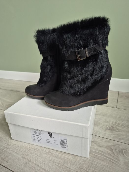 Badura botki futro rozmiar 37 jak nowe