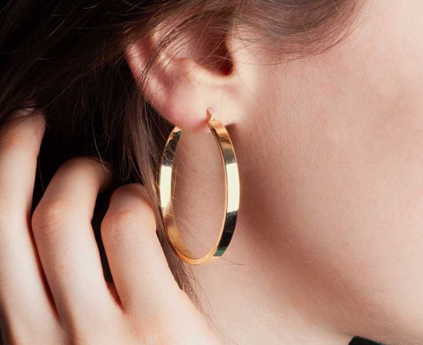 Kolczyki, koła , złote pr 585 NOWE