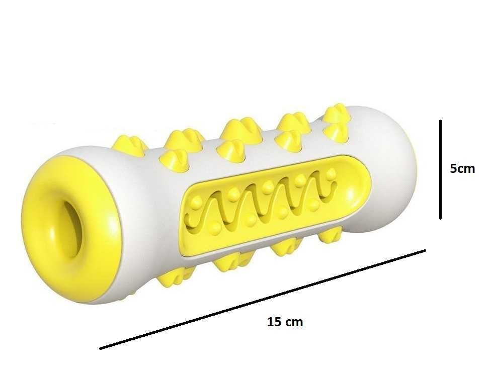 Niezniszczalny Gryzak Dentystyczny Dla Psa Zabawka Żółty 15cm